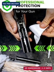 900pc Gun Cleaning Supplies Case – 300pcs Patches & 600pcs Swabs – 6-inch Lint F