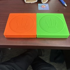 Maratac CountyComm Extreme Trident Parts Coasters Non Slip Zombie Green + Orange