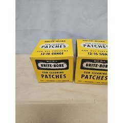 2 Box of Mill Run Brite Bore Gun Cleaning Patches No 5 NOS 12-16 GA
