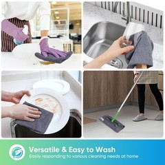 Homexcel Grey Microfiber Cleaning Cloth 12 Pack Premium Microfiber Towels For