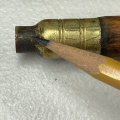 Vintage Wood & Brass 3 Piece Shotgun Cleaning Rod With Brush Tip