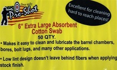 (50) Pro-Shot XL Absorbent Cotton Tip Swabs, 6″ long, FREE SHIPPING