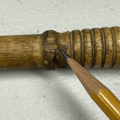 Vintage Wood & Brass 3 Piece Shotgun Cleaning Rod With Soft Tip