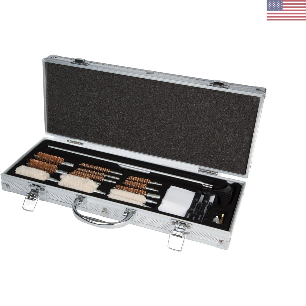Universal Gun Cleaning Kit with Aluminum Case – Compact & Reliable