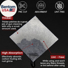 Gun Cleaning Supplies – Gun Cleaning Patches and Long Cotton Swabs Set, 6″ Cotto