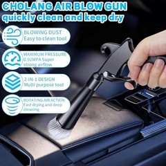High Pressure Car Cleaning Gun with 5 Brushes – Interior Dryer & Air Blow Gun
