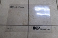 Smith & Wesson M&P 9 Shield Plus FFL Dealer Gun Counter Mat Display Clear Poly
