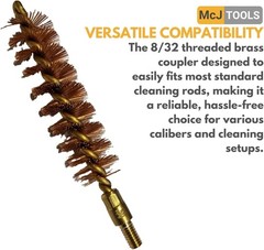 Effortless Cleaning with 38 Cal Bronze Bore Brush Set – 10 High-Quality Brushes