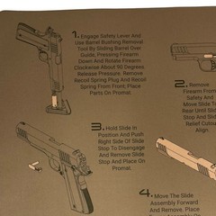 Cerus Gear 1911 Instructional Promat, Coyote Brown – Gun Cleaning Mat