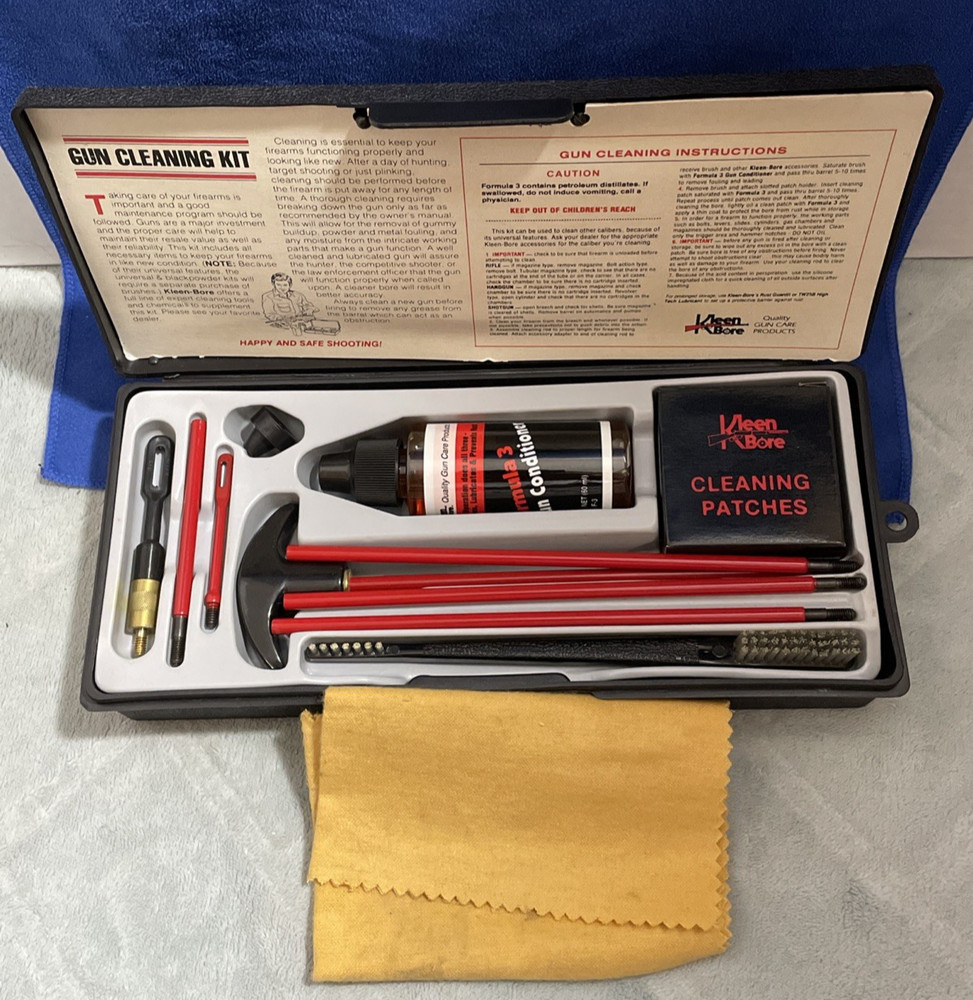 Kleen Bore RIFLE SHOTGUN HANDGUN Cleaning Kit All Gauges & Calibers #SAF-300
