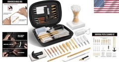 Portable Pistol Cleaning Kit with Brass Brushes & Accessories – Lightweight Case