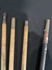 Vintage Wood 3 Piece Shotgun Cleaning Rod With Brass Tip, Brass couplings