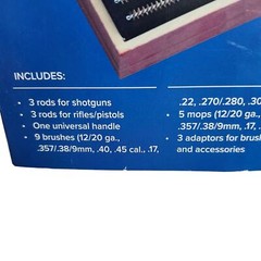 GunMaster Deluxe 42 Piece Universal Gun Cleaning Kit Rods Brushes Mops Wood Box