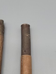 Vintage Antique 25″ Hickory Wood 2-Piece Shotgun Cleaning Rod 1 Brass Fitting