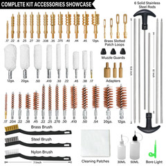 59PCS Universal Gun Cleaner Cleaning Kit for Rifle Pistol Handgun Shotgun