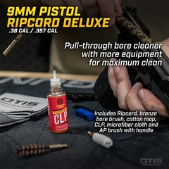 Otis Ripcord Deluxe Gun Cleaning Kit 9mm/.38/.357 Caliber FG-RCD-9MM Free Ship!