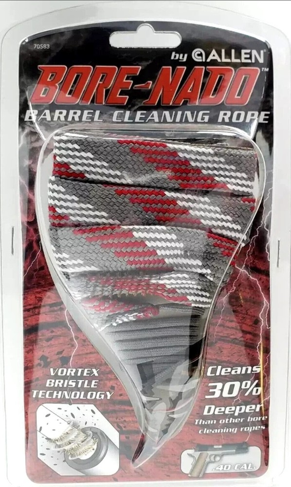 NEW! Allen #70583 Bore-Nado Barrel Cleaning Rope .40 Cal Remington, Colt, Win.