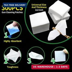 1700PCS gun cleaning supplies-1500PCS Gun Cleaning Patches +200PCS Gun Cleaning