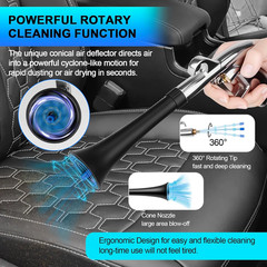Tornador Air Cleaning Gun High Pressure Blow Dust Car Interior Detailing Tool