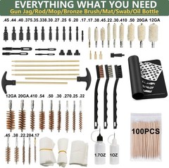 Universal Gun Cleaning Kit with Mat Portable Case for Rifle Pistol Shotgun