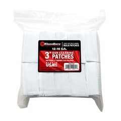 Kleen-Bore SuperShooter 500 Cotton Gun Cleaning Patches for 12/16 Gauge Shotguns