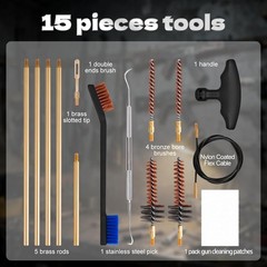 Pro .223/5.56 Cleaning Kit with Bore Chamber Brushes Cleaning Pick Kit, Brass…