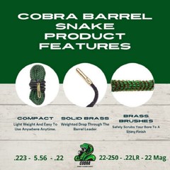 .223 5.56 .22 22-250 .22 Mag Barrel Cleaning Snake Get Your Bore Clean Fast