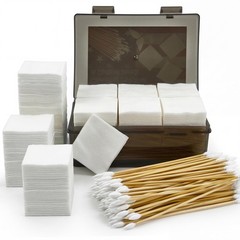 Cleaning Supplies – Cleaning Patches and Long Cotton Swabs Set, 6″ Long Cotto…