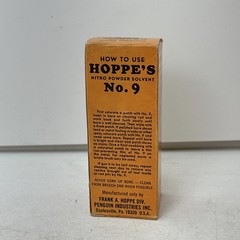 Vintage Bottle of Hoppe’s Nitro Powder Solvent No 9 Rust Bore Cleaning Half Full