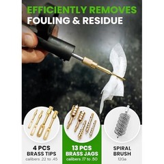 Universal Gun Cleaning Kit 67pcs Stainless Steel Rods Brass Jags Patches Swabs