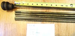 6 Brass Loading / Range / Bench Rifle Cleaning Rods Set R, Muzzleloader