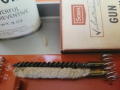 Sears Ted Williams Gun Cleaning Kit In Metal Case All Gauges Rifle Vintage 1960s