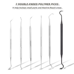 Gun Cleaning Brushes Picks Kit Set Brass Copper Steel Nylon Stainless Steel P…