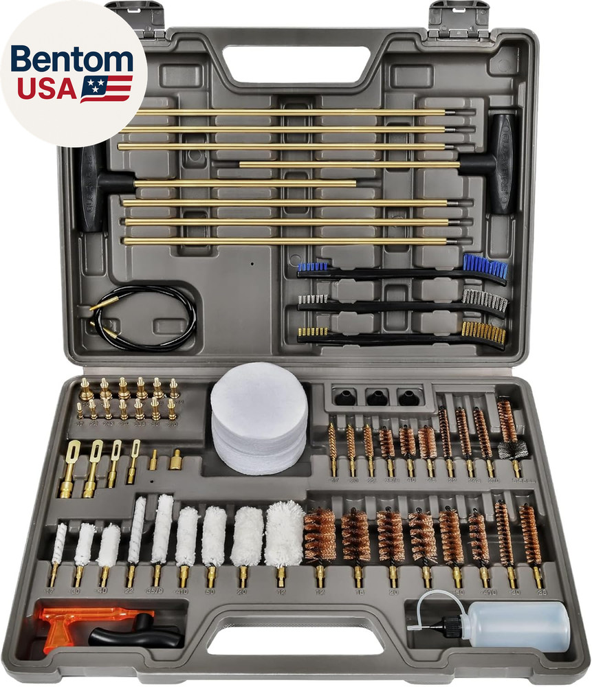 Elite Gun Cleaning Kit, Handgun Shotgun Pistol Universal Cleaning Kit with All B