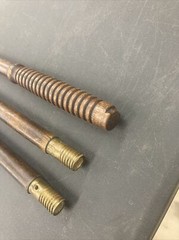 Vintage Three Piece Wood and Brass Gun Cleaning Rod