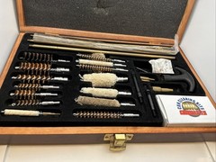 DAC Gunmaster Universal Gun Cleaning Kit Wood Case Multi Caliber Rifle Pistol