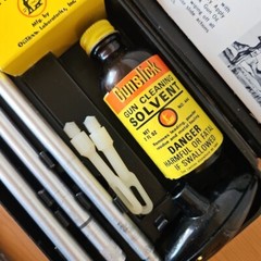 Vintage Gunsmith Cleaning Kit & All-Gauge Cleaning Rod Outers Gunslick Case Box