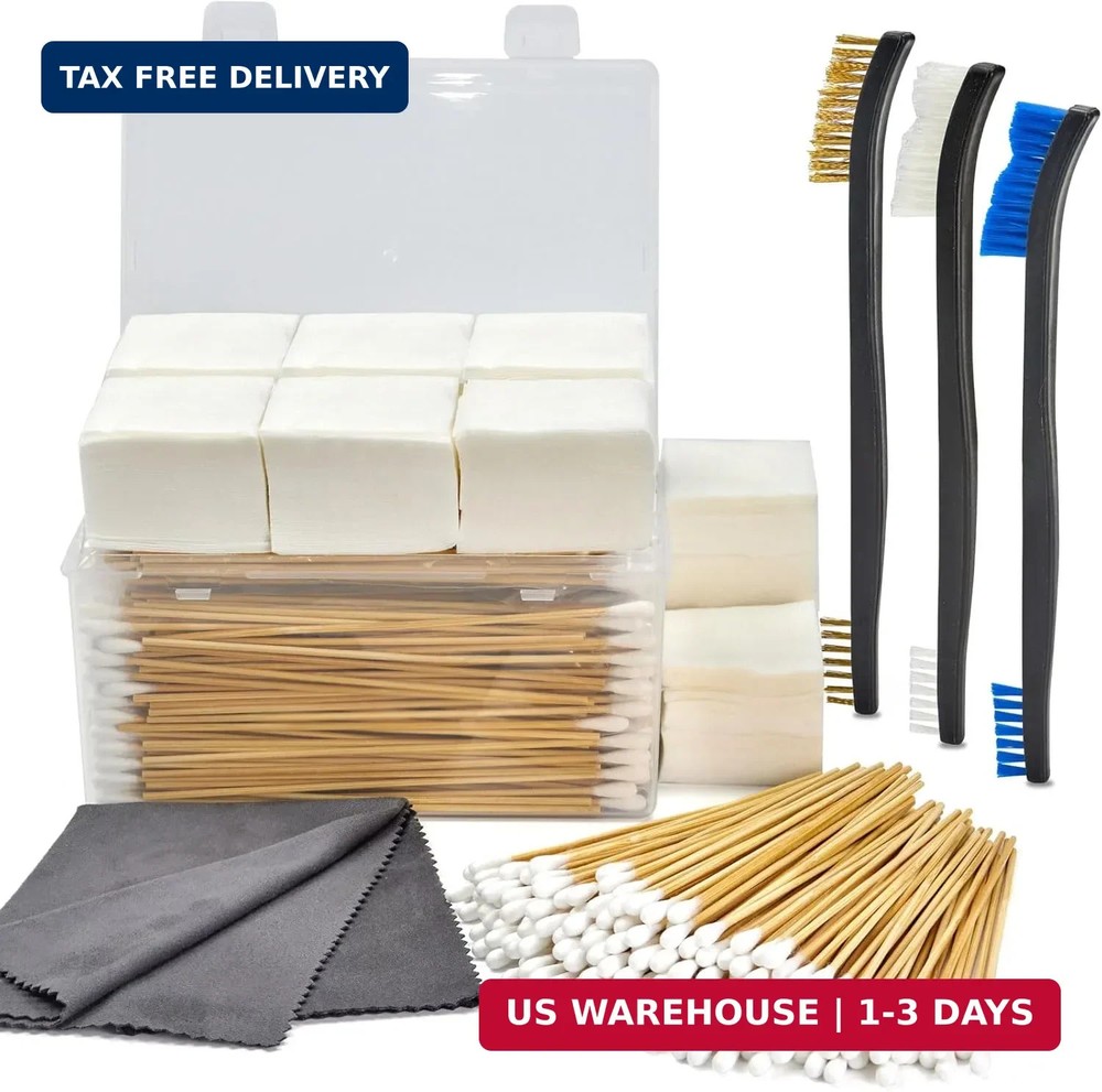 Gun Cleaning Kit in Big Box, 4-in-1 Cleaning Supplies Includes Brushes, Patches,