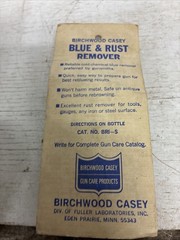 Birchwood Casey Blue & Rust Remover-3 fl oz Bottle Bri-s Vtg