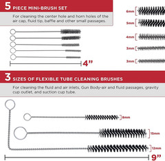 Professional 23 Pcs Set Cleaning Kit for Cleaning Spray Guns, Suction, Gravity,