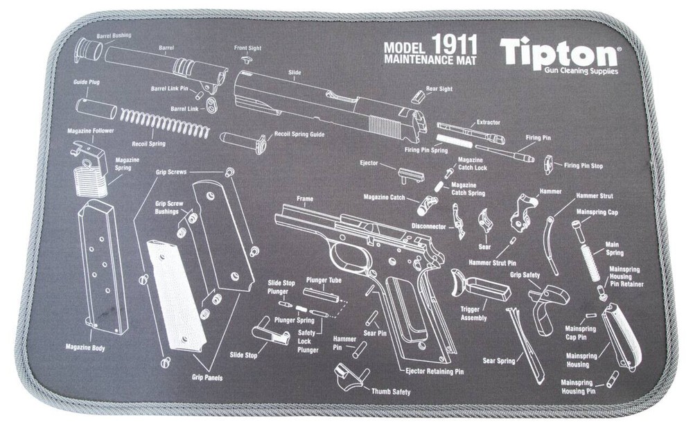Tipton 558680 Maintenance Mat Neoprene Top wRubber Back Black wGray Trim 1911 Pa