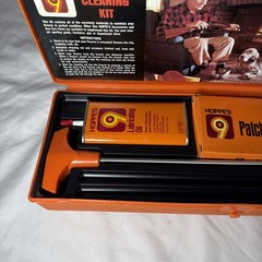 Vintage Gun Cleaning Kit Storage Case & Original Advertising Box USA Hoppes 2V