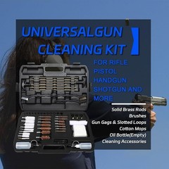 107pc Universal Gun Cleaning Kit for Pistol, Shotgun, Rifle, Handgun, Airgun, Re