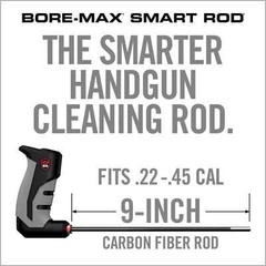 Real Avid, Bore-Max Smart Rod, Carbon Fiber Cleaning Rod, Fits Pistols, 9″