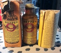 Vintage 1937 HOPPE’S No.9 Nitro Powder Solvent Oil With Manual Damaged Box Empty