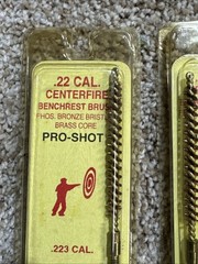 Pro-Shot .22 CAL Rifle Centerfire Benchrest Brush Bronze Bristles Brass Core