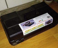 Gun cleaning stand and cleaning supply storage case