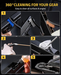 AR-15 Rifle Cleaning Kit w/ Silicone Cleaning Mat – .223 / 5.56 Maintenance