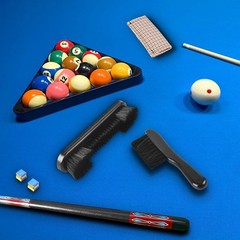 Comprehensive Billiards Cleaning Kit: Brush, Cloth & Chalk – Perfect for Players