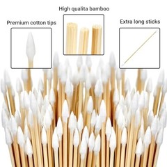500/1000 Cotton Swabs 6” Long Durable Lint-Free Tips for Gun Cleaning, Makeup &